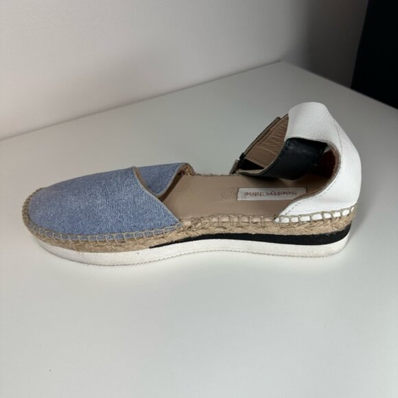 See by Chloé Blue and Black Glyn Espadrille Flats Size 39 - Picture 4 of 11